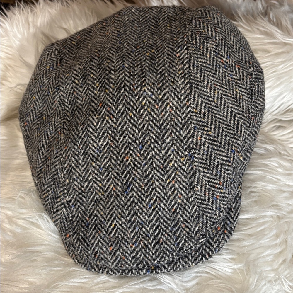 Mucros Weavers Irish Winter Flat Cap Men's Kerry 100% Wool Tweed Hat Medium - Picture 3 of 9
